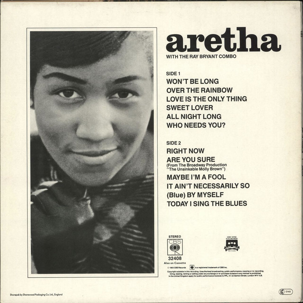 Aretha Franklin Aretha UK vinyl LP album (LP record)