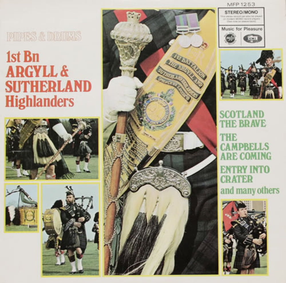 Argyll & Sutherland Highlanders Pipes & Drums UK vinyl LP album (LP record) MFP1253