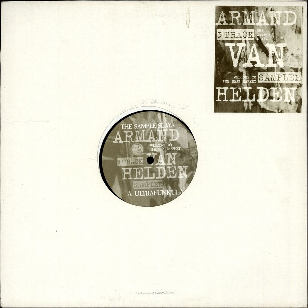 Armand Van Helden The Sample Slaya - Welcome To The Meat Market - 3 Track Sampler UK Promo 12" vinyl single (12 inch record / Maxi-single) HELD1