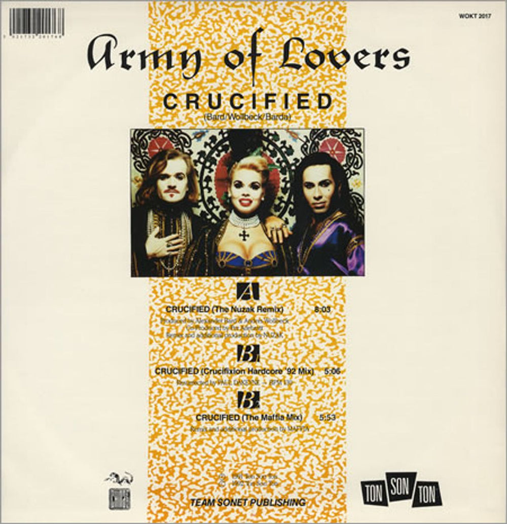 Army Of Lovers Crucified UK 12" vinyl single (12 inch record / Maxi-single) AOL12CR76048