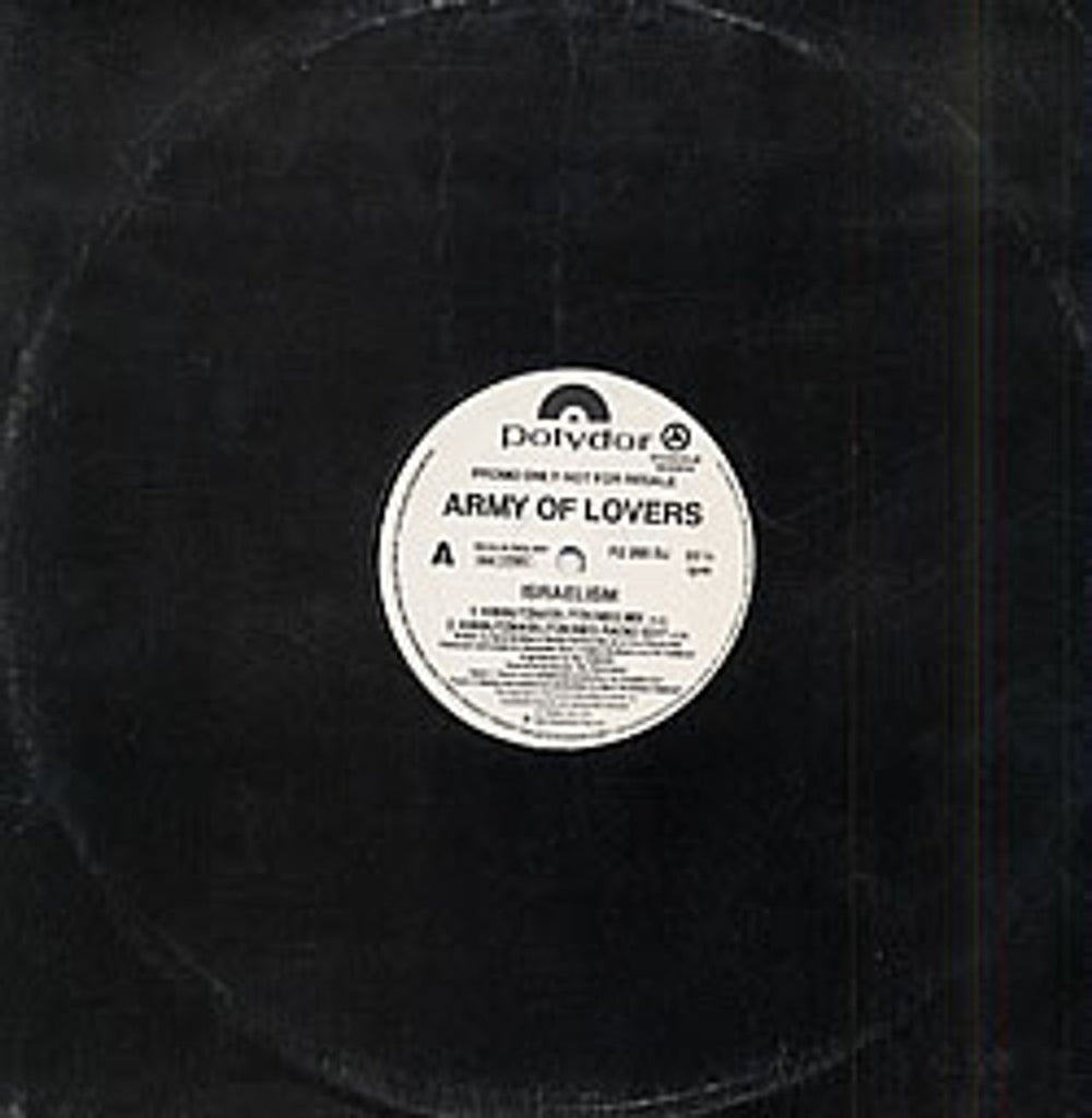 Army Of Lovers Israelism UK Promo 12" vinyl single (12 inch record / Maxi-single) PZ265DJ