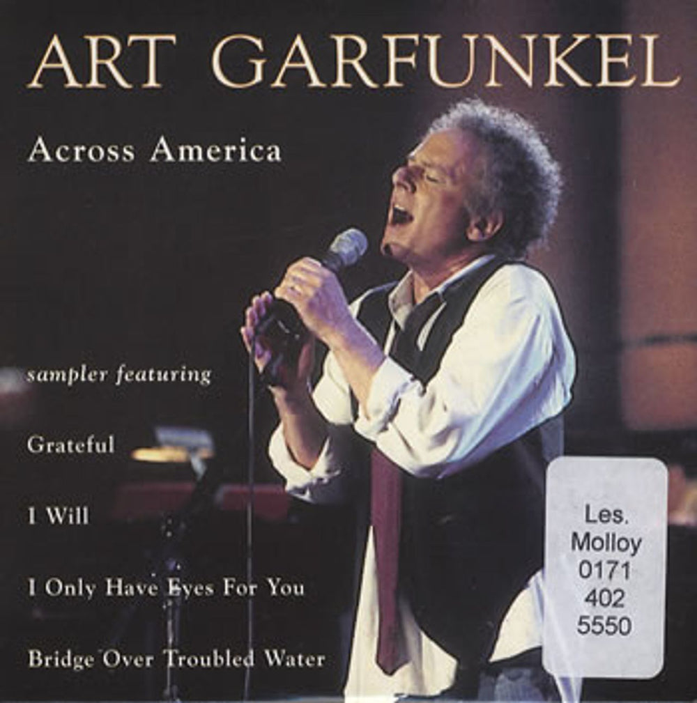 Art Garfunkel Across America UK Promo CD single (CD5 / 5") ARTCDJ97