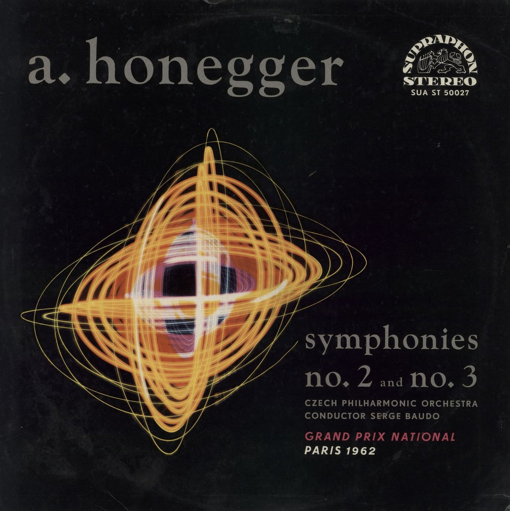 Arthur Honegger Symphonies No. 2 And No. 3 Czech vinyl LP album (LP record) SUAST50027