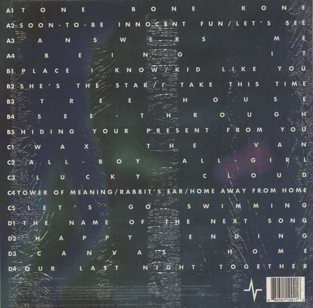 Arthur Russell World Of Echo US 2-LP vinyl record set (Double LP Album) 880301100216