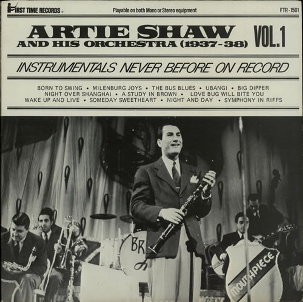 Artie Shaw 1937-38: Vol.1 US vinyl LP album (LP record) FTR-1501