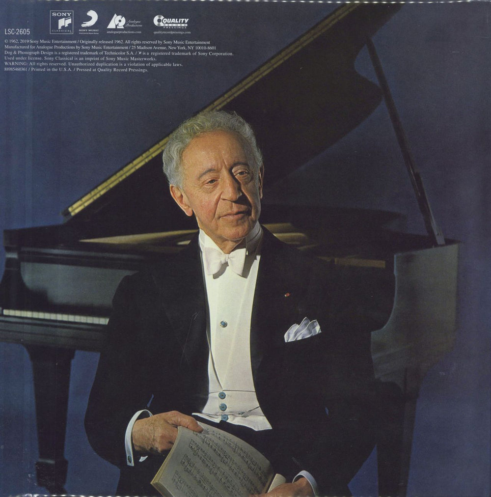 Artur Rubinstein Highlights From Rubinstein At Carnegie Hall - 200gm US vinyl LP album (LP record)