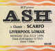 Ash Liverpool Lomax UK concert ticket USED TICKET