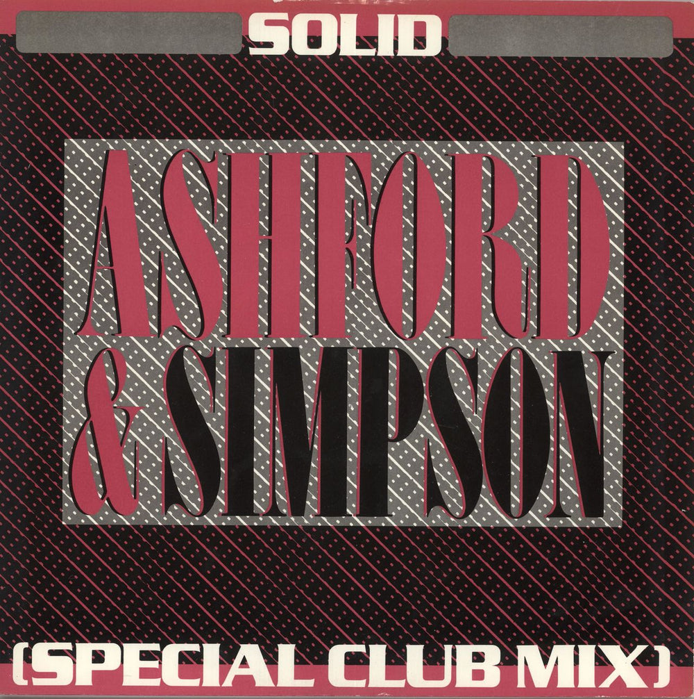 Ashford & Simpson Solid - Factory Sample UK Promo 12" vinyl single (12 inch record / Maxi-single) 12CL345