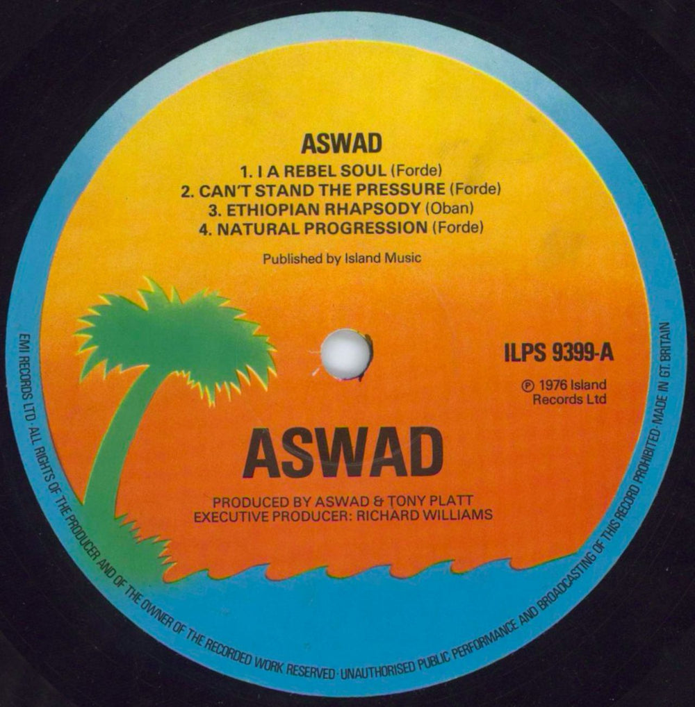 Aswad Aswad - Promo Stamped UK vinyl LP album (LP record) ASWLPAS814542