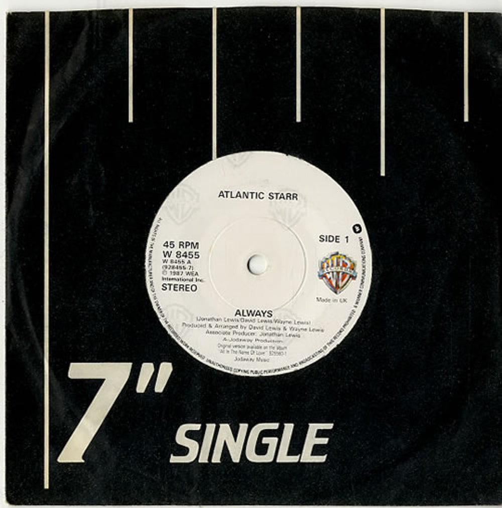 Atlantic Starr Always UK 7" vinyl single (7 inch record / 45) W8455