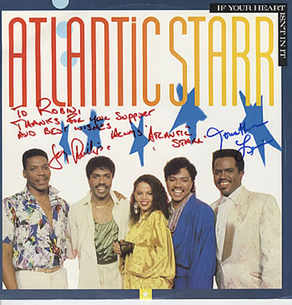 Atlantic Starr If Your Heart Isn't In It - Autographed! UK 12" vinyl single (12 inch record / Maxi-single) AMY319