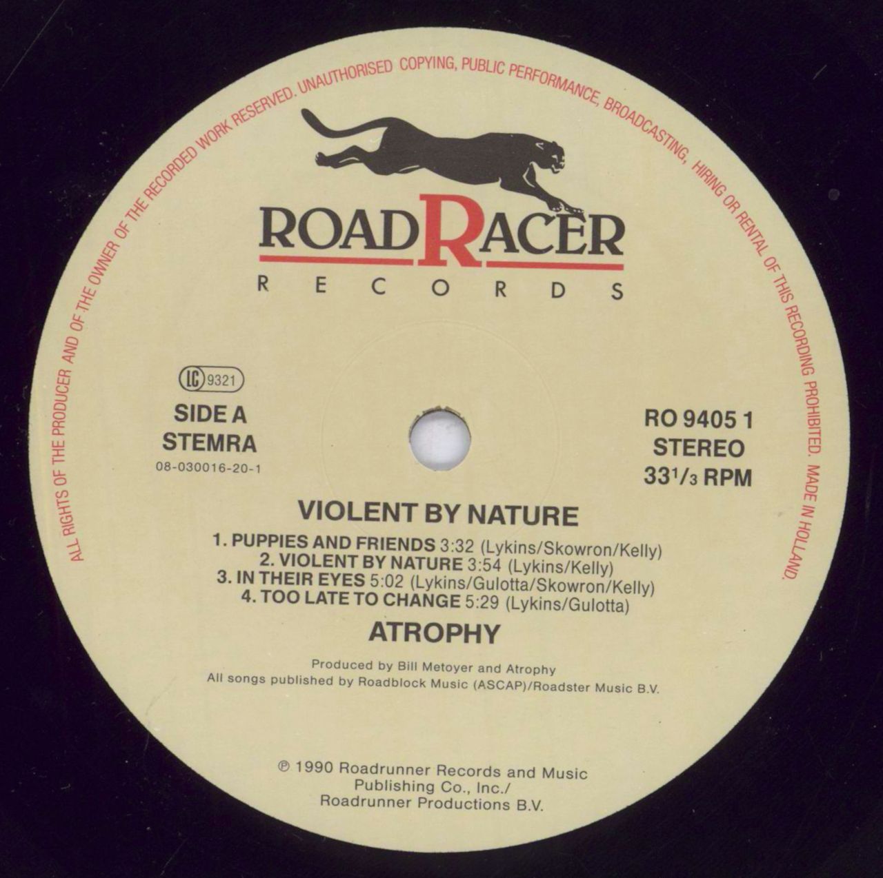 ATROPHY/VIOLENT BY NATURE スラッシュメタル貴重盤　廃盤