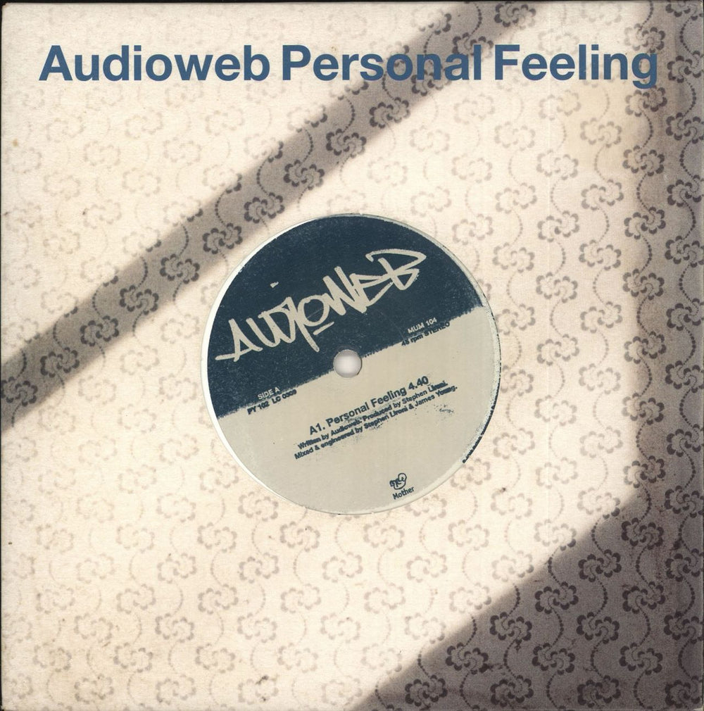 Audioweb Personal Feeling - Numbered Sleeve UK 7" vinyl single (7 inch record / 45) MUM104