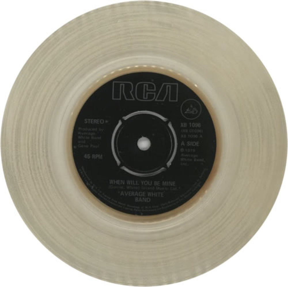 Average White Band When Will You Be Mine - Clear vinyl UK 7" vinyl single (7 inch record / 45) AWB07WH609856