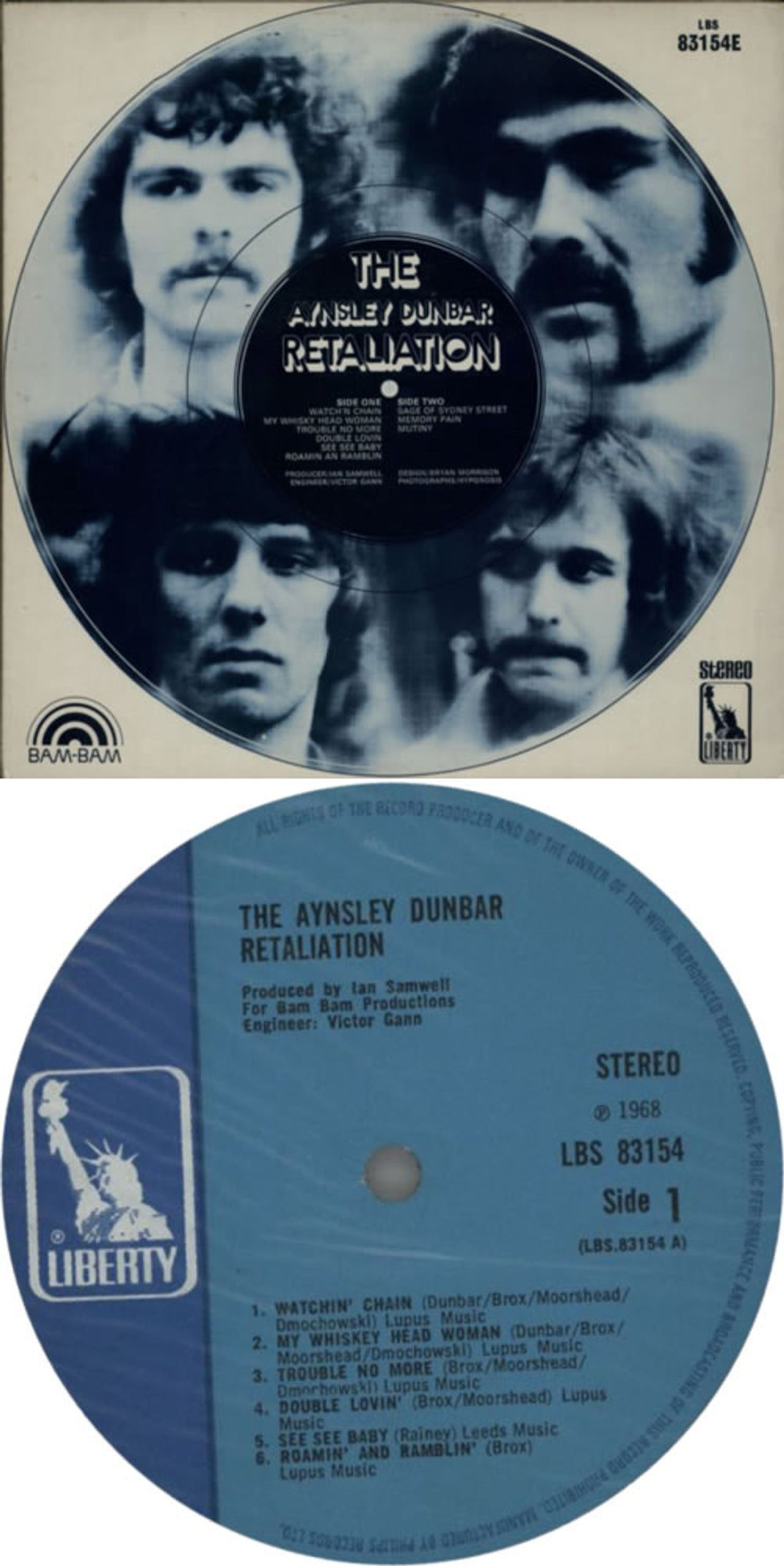 Aynsley Dunbar The Aynsley Dunbar Retaliation - VG UK vinyl LP album (LP record) AYNLPTH607443