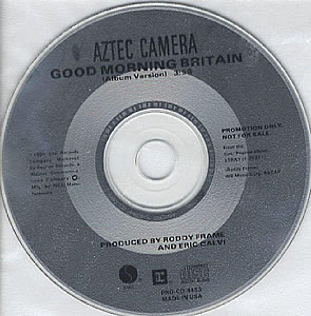 Aztec Camera Good Morning Britain US Promo CD single (CD5 / 5") PRO-CD-4453