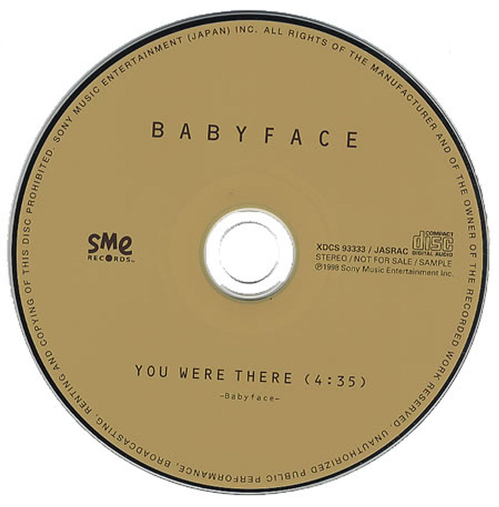 Babyface You Were There Japanese Promo CD single (CD5 / 5") BAFC5YO137947