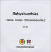 Babyshambles Janie Jones (Strummerville) UK Promo CD-R acetate CD-R ACETATE