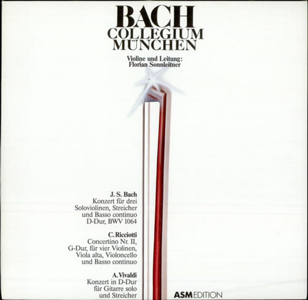 Bach Collegium München Werke Von J.S. Bach, C. Ricciotti, A. Vivaldi German vinyl LP album (LP record) B-1814