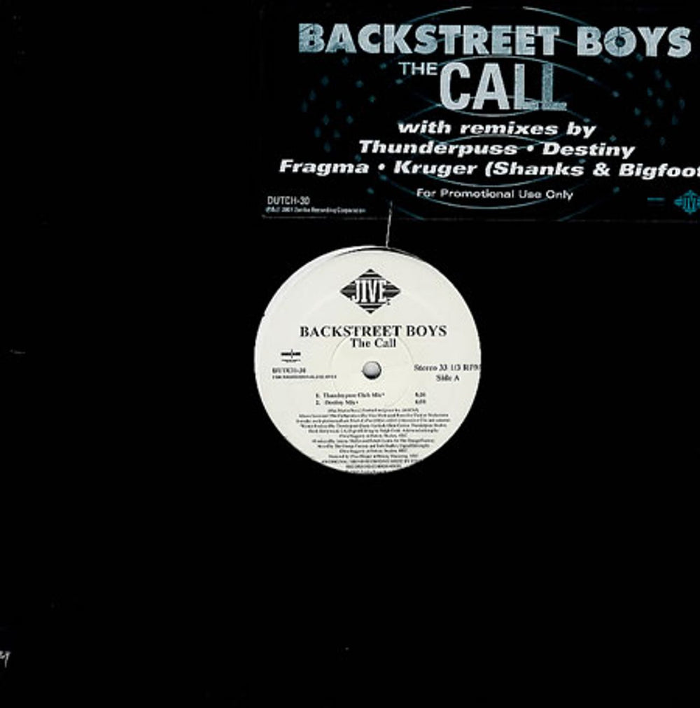 Backstreet Boys The Call US Promo 12" vinyl single (12 inch record / Maxi-single) DUTCH-30