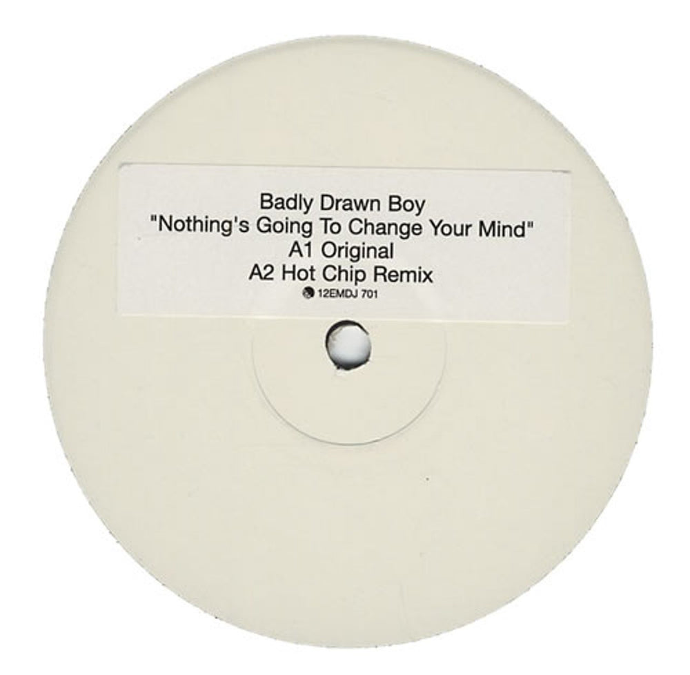 Badly Drawn Boy Nothing's Going To Change Your Mind UK Promo 12" vinyl single (12 inch record / Maxi-single) 12EMDJ701