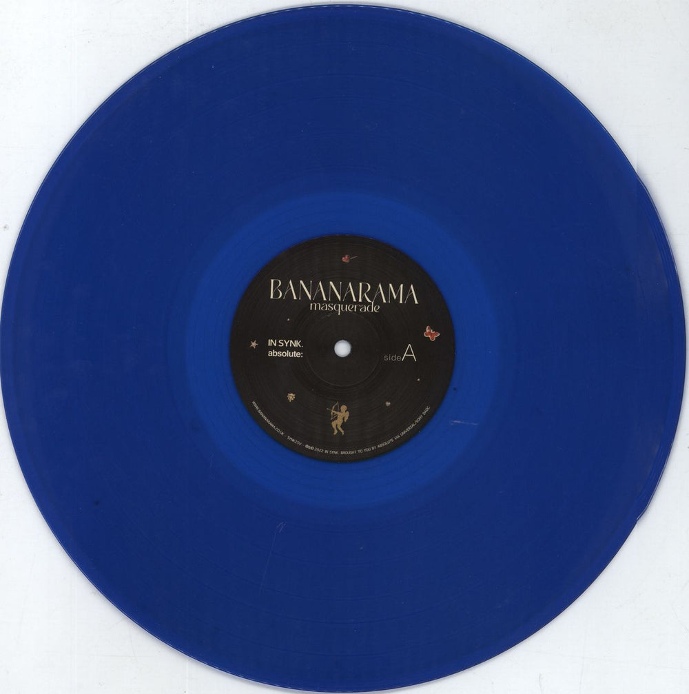 Bananarama Masquerade - Blue Vinyl + Autographed UK vinyl LP album (LP record) BANLPMA801839