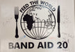 Band Aid Band Aid 20 - Feed The World - Autographed PVC Banner UK Promo display AUTOGRAPHED BANNER