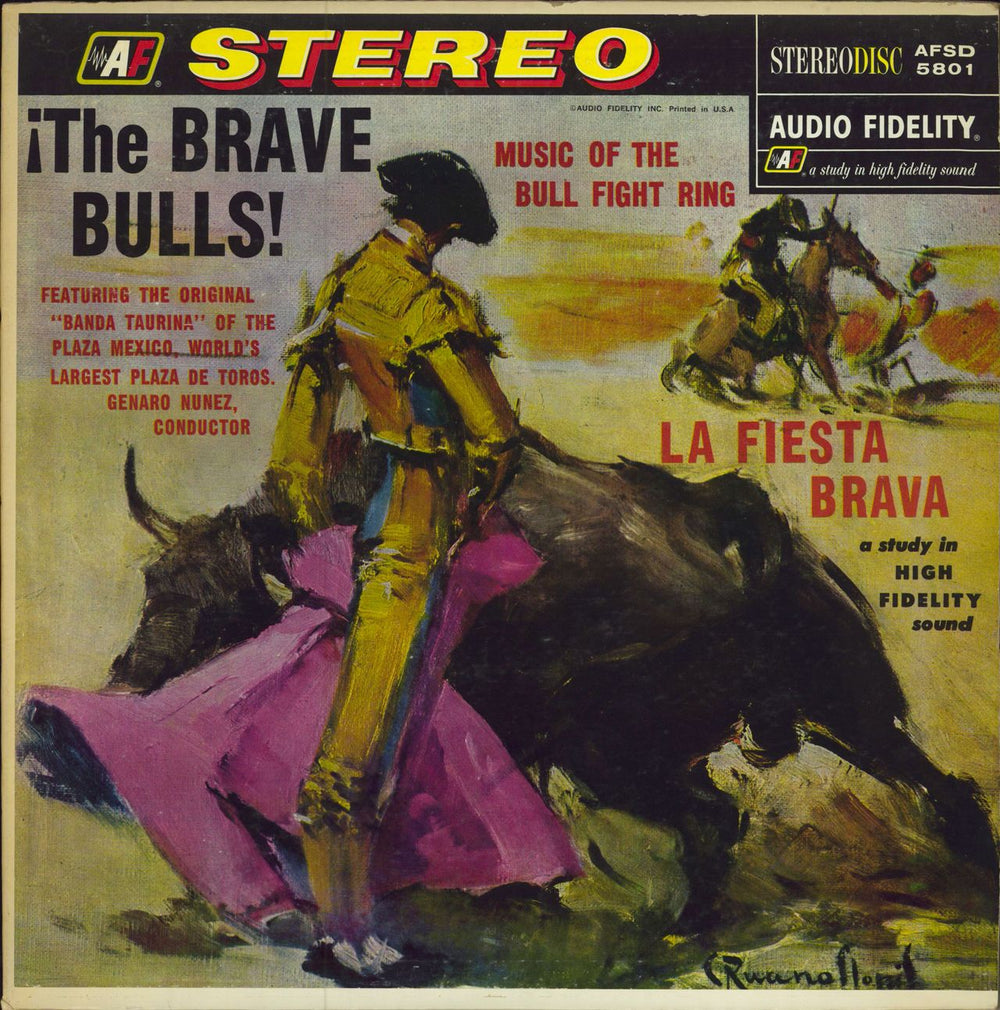 Banda Taurina ¡The Brave Bulls! Music Of The Bull Fight Ring US vinyl LP album (LP record) AFSD5801