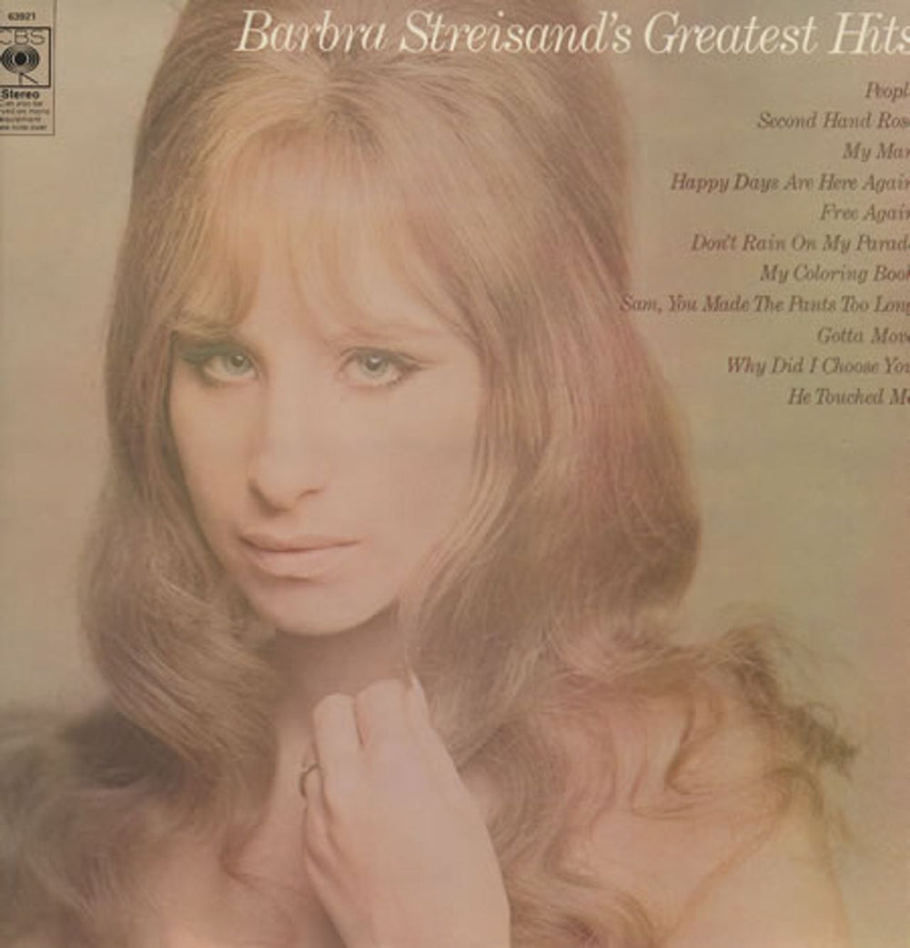 Barbra Streisand Greatest Hits - 1st - Matte UK vinyl LP album (LP record) 63921