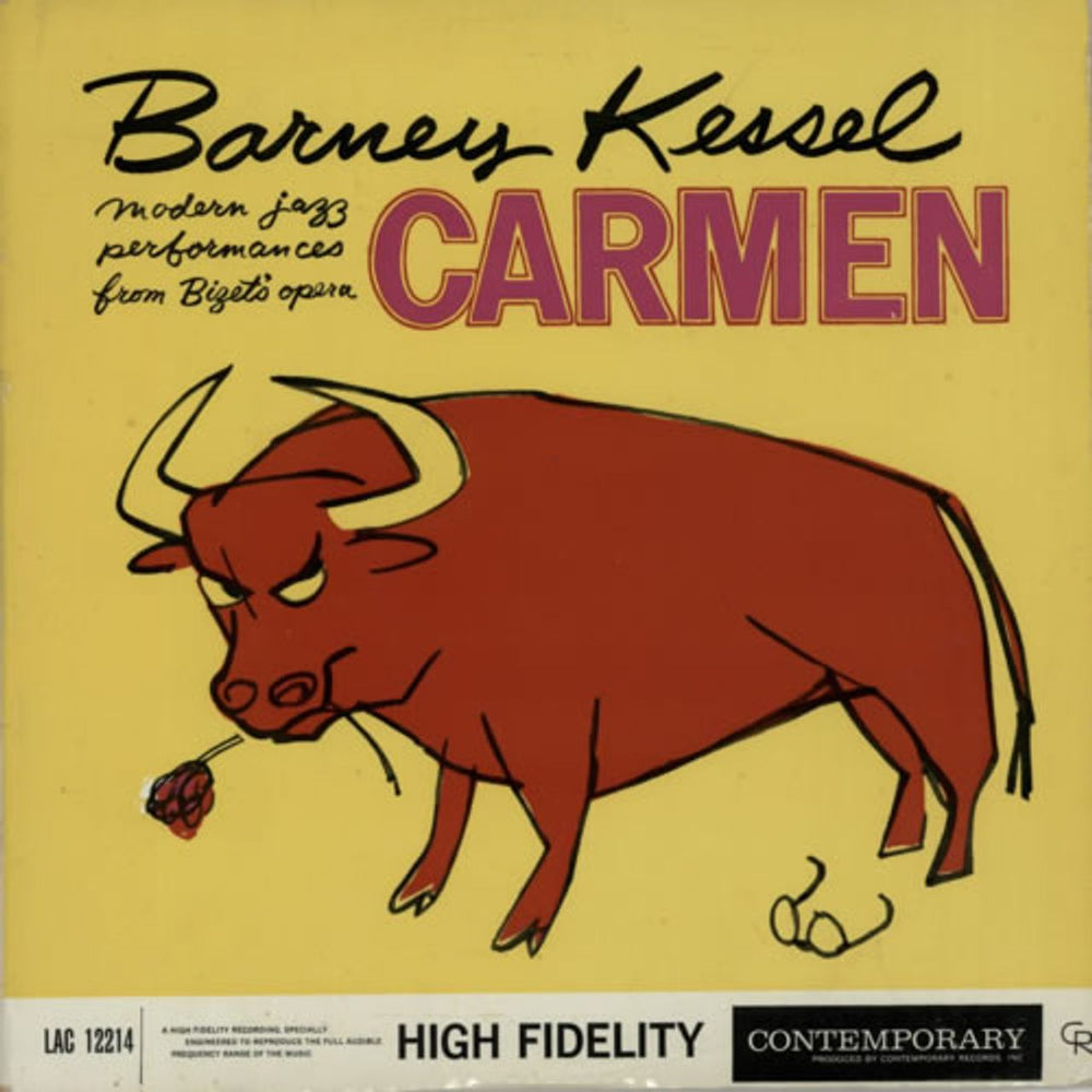 Barney Kessel Carmen UK vinyl LP album (LP record) LAC12214