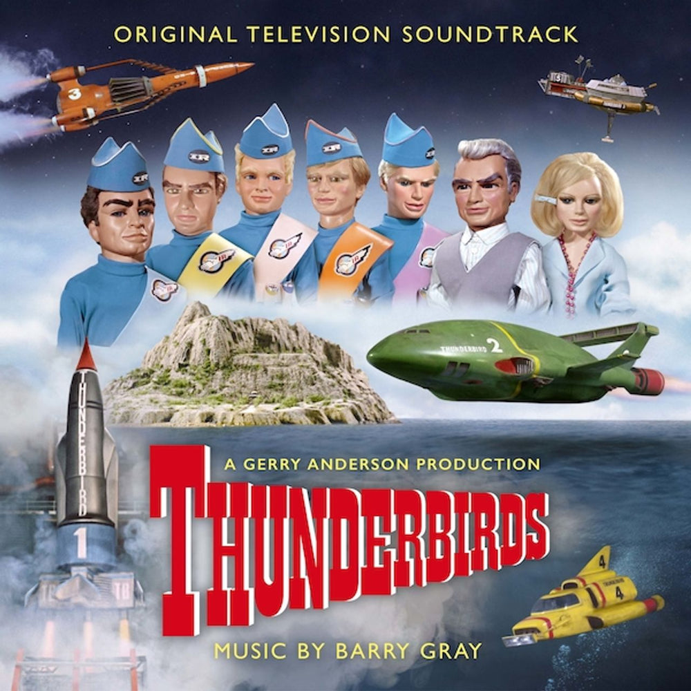 Barry Gray Thunderbirds - Sky Blue Vinyl UK 2-LP vinyl record set (Double LP Album) BZY2LTH749016