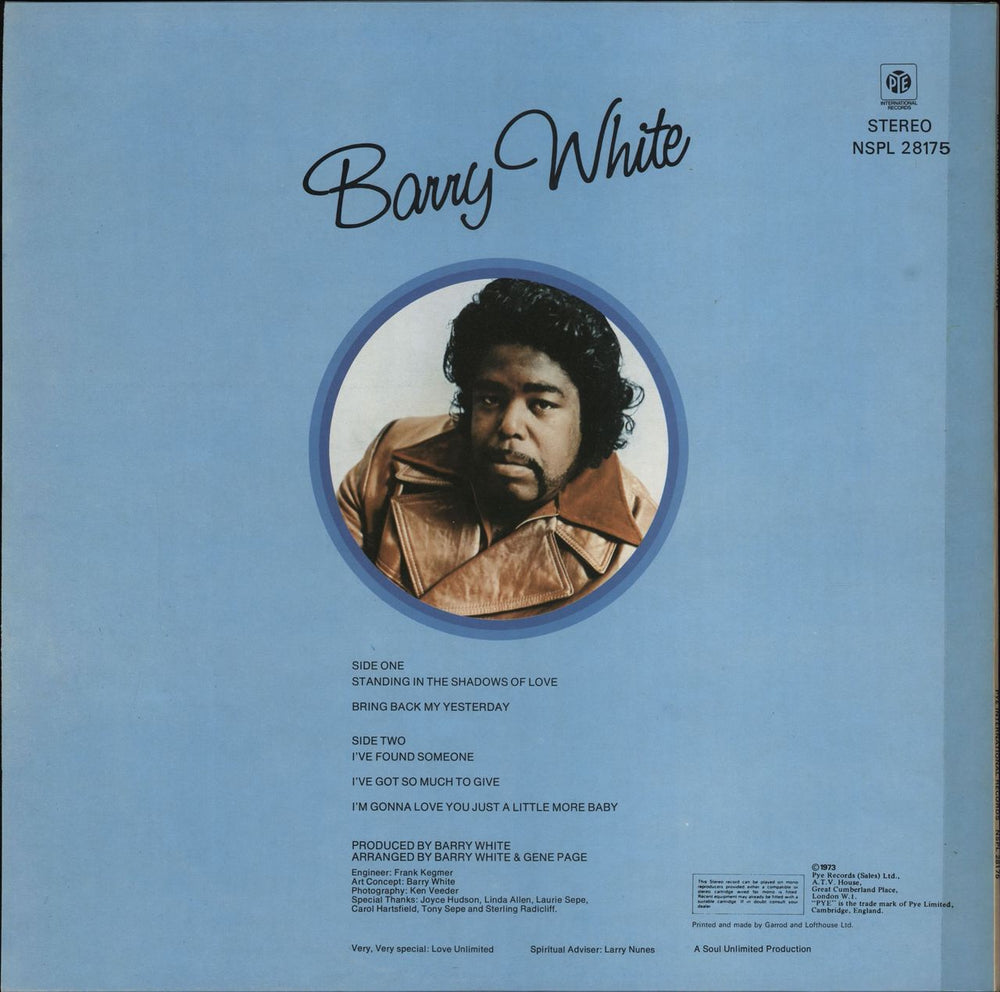 Barry White I've Got So Much To Give - Translucent Vinyl - WOL UK vinyl LP album (LP record)