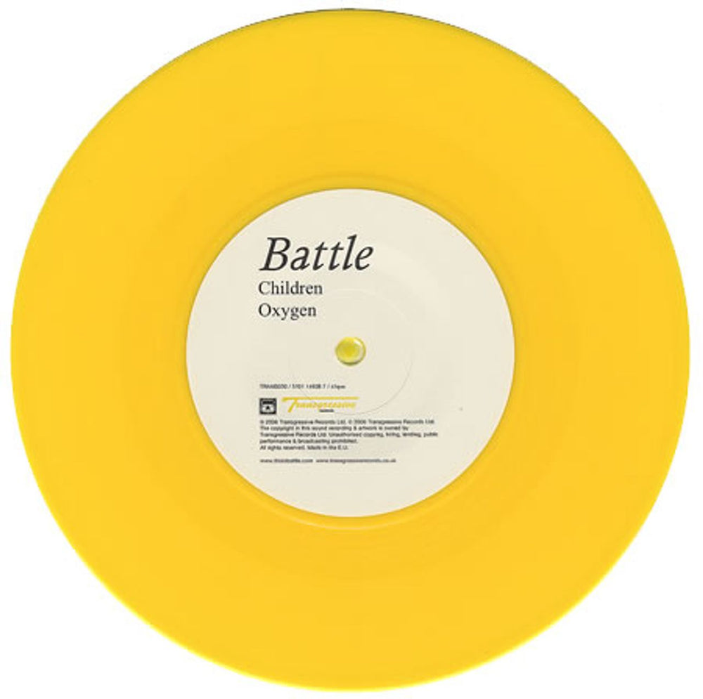 Battle Children UK 7" vinyl single (7 inch record / 45) TRANS030