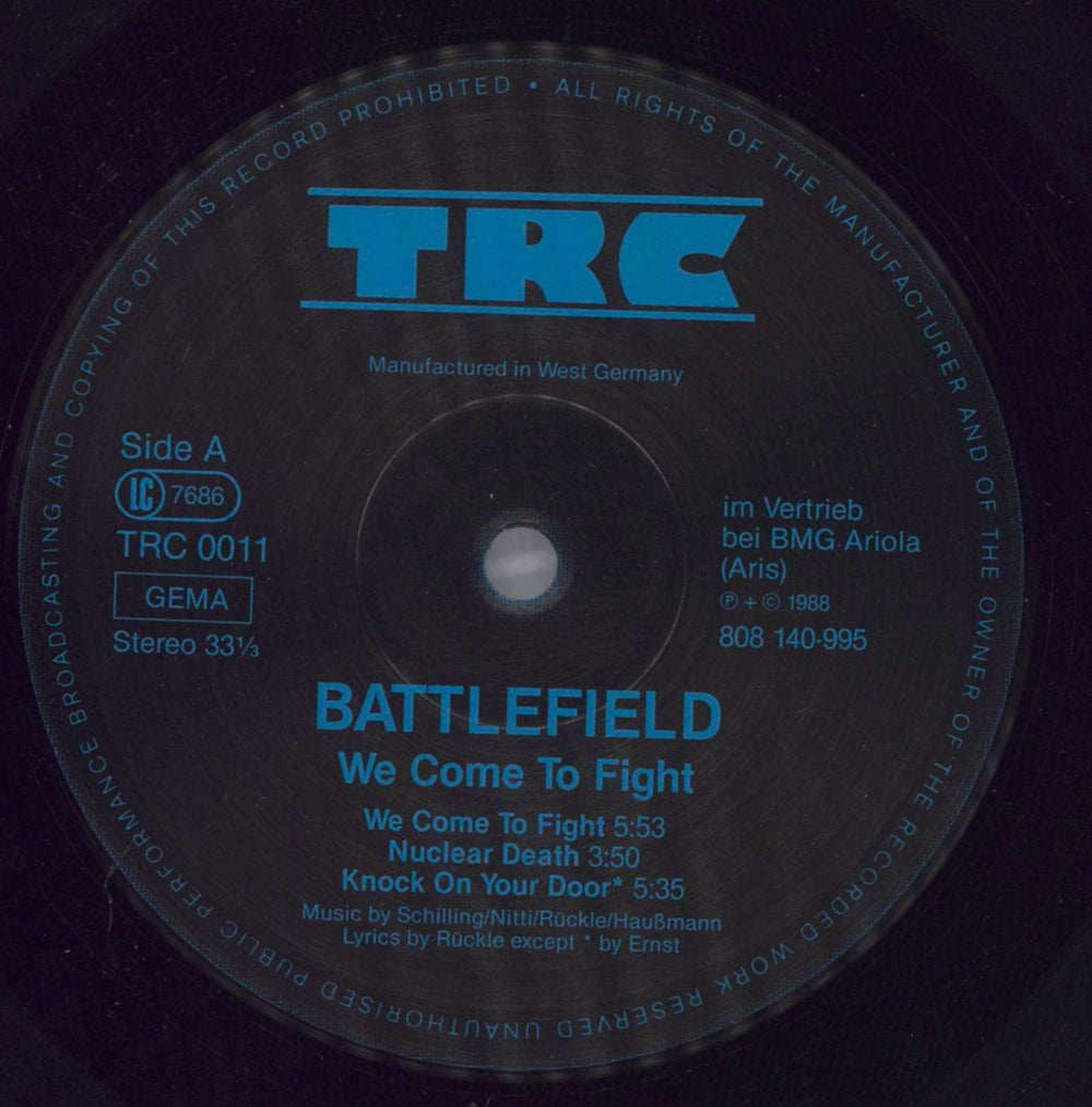 Battlefield We Come To Fight - Hype Stickered German 12" vinyl single (12 inch record / Maxi-single) 6ET12WE822448