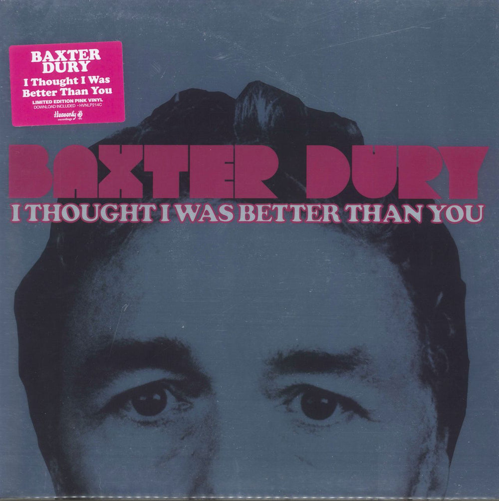 Baxter Dury I Thought I Was Better Than You - Pink Vinyl UK vinyl LP album (LP record) HVNLP214C