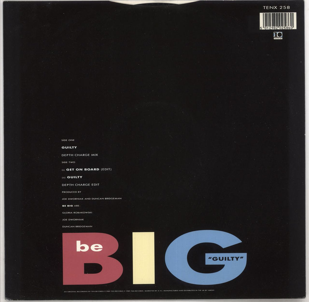 Be Big Guilty UK 12" vinyl single (12 inch record / Maxi-single) 5012982025860