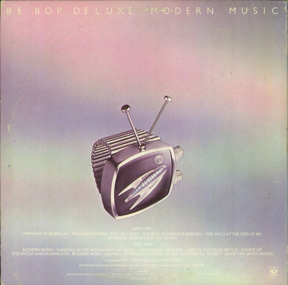 Be Bop Deluxe Modern Music US vinyl LP album (LP record)