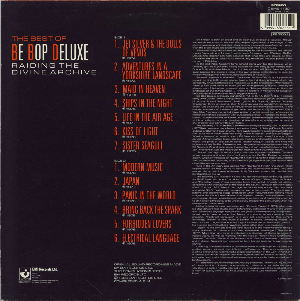 Be Bop Deluxe The Best Of Be Bop Deluxe: Raiding The Divine Archive UK vinyl LP album (LP record) 5099926085517