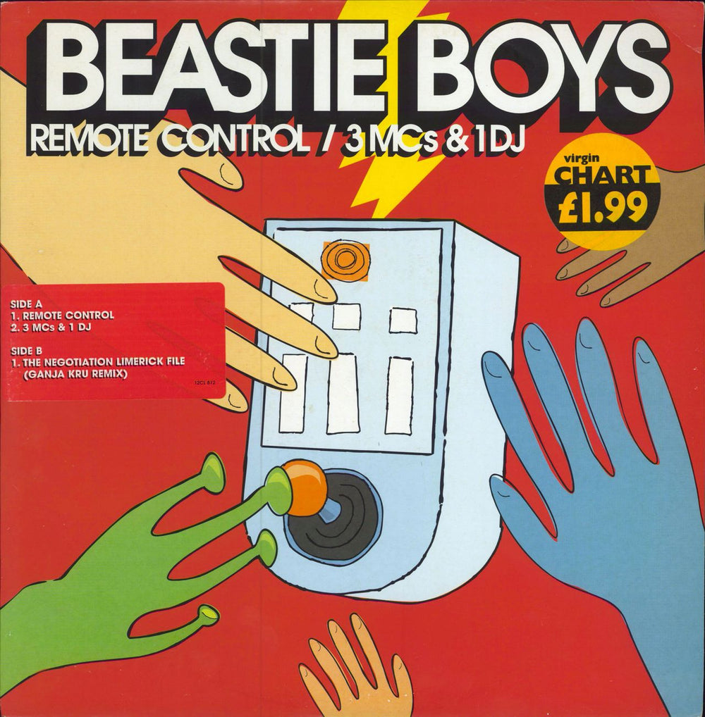 Beastie Boys Remote Control/3 MCs & 1DJ UK 12" vinyl single (12 inch record / Maxi-single) 12CL812