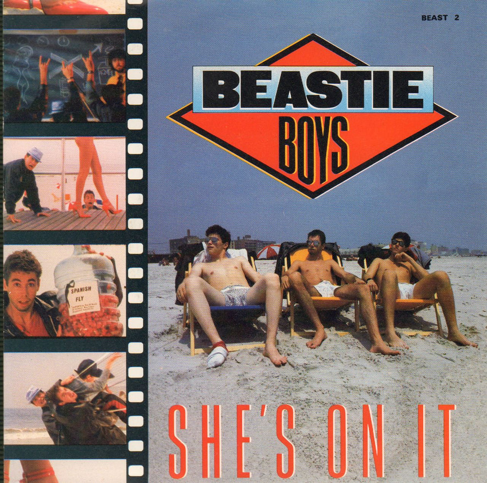 Beastie Boys She's On It UK 7" vinyl single (7 inch record / 45) BEAST2