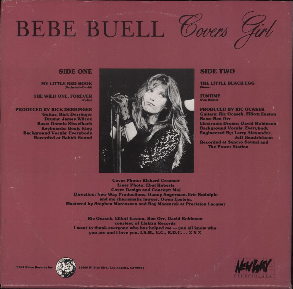 Bebe Buell Covers Girl US 12" vinyl single (12 inch record / Maxi-single)