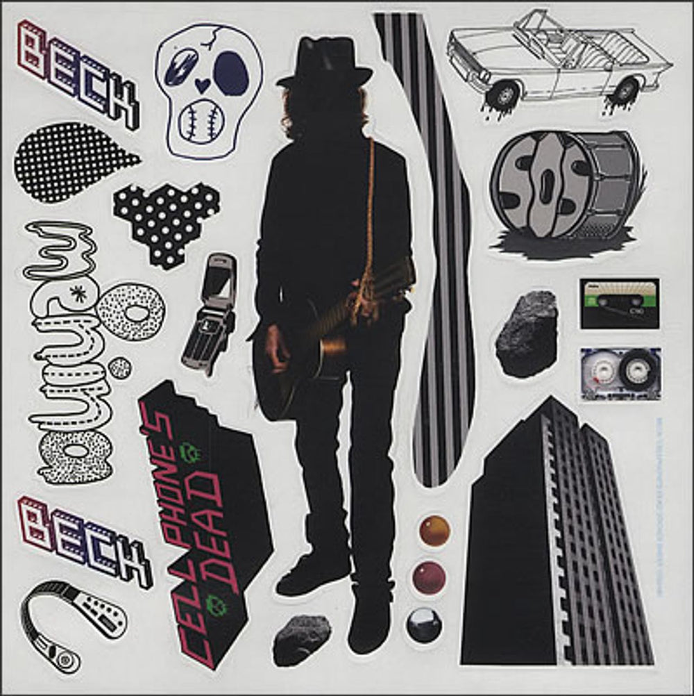 Beck Cellphone's Dead + Stickers UK 7" vinyl single (7 inch record / 45) B-K07CE375990