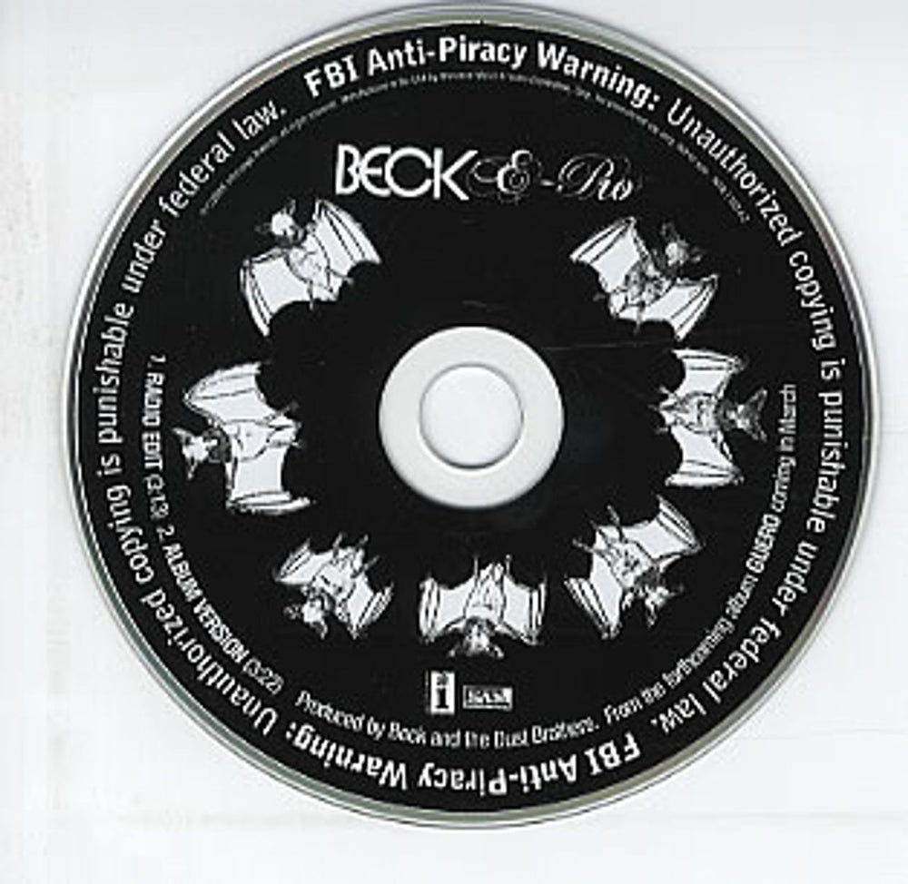 Beck E-Pro US Promo CD single (CD5 / 5") INTR-11234-2