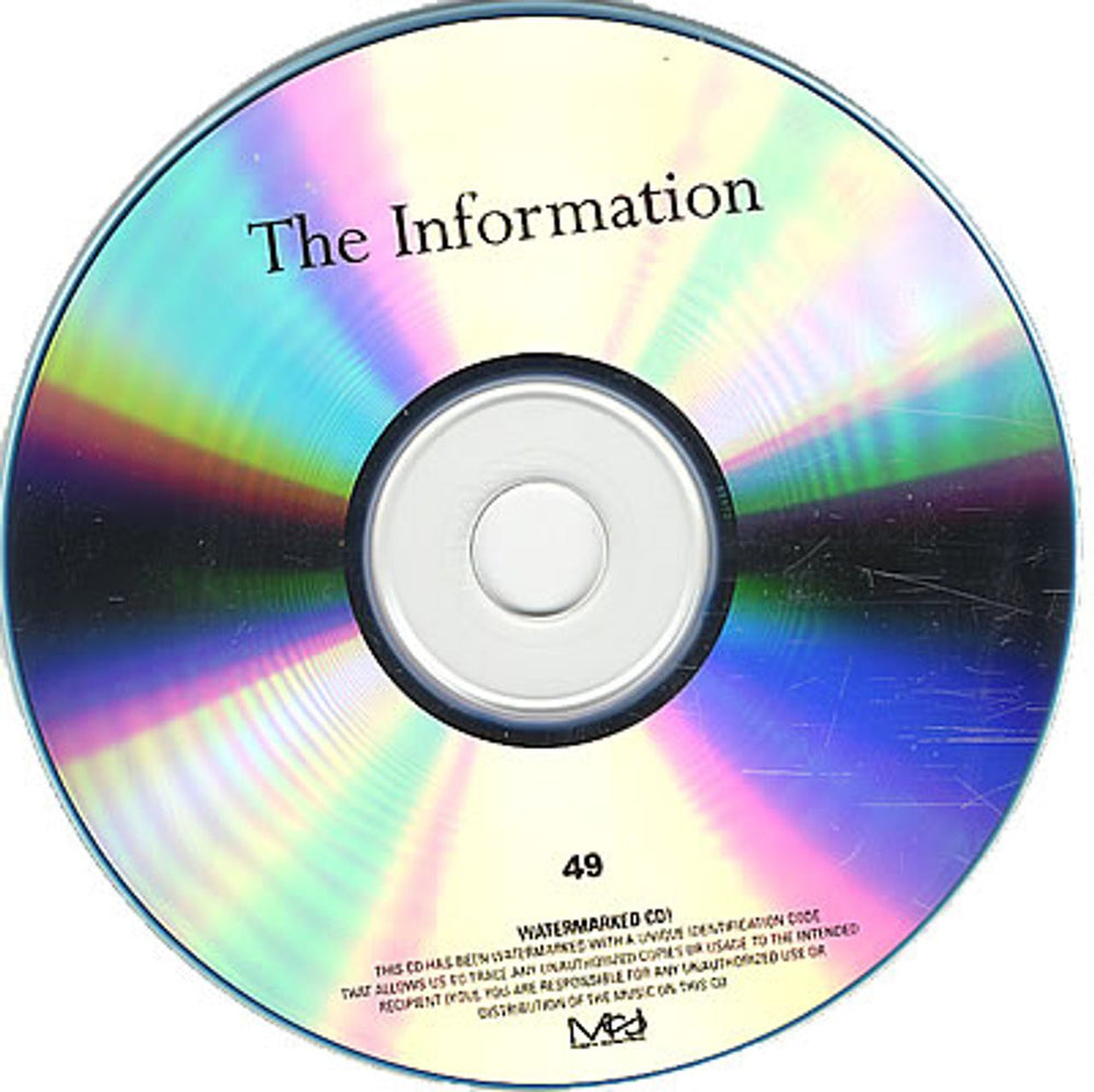 Beck The Information US CD-R acetate CDR ACETATE