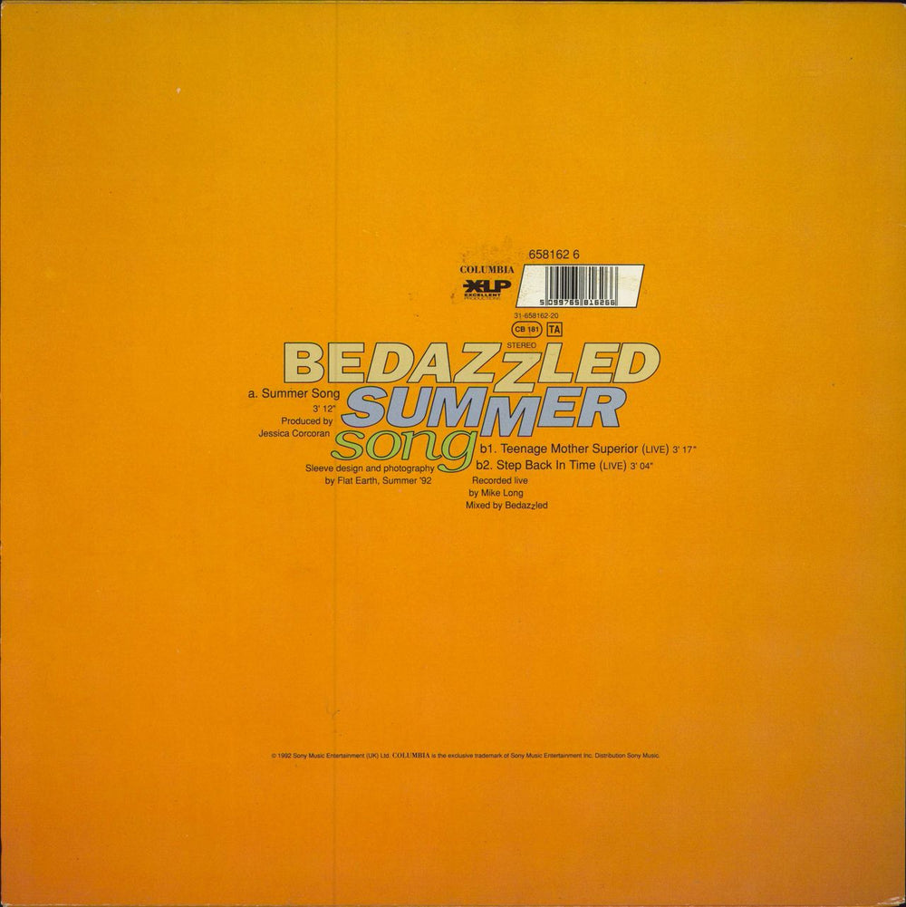 Bedazzled Summer Song UK 12" vinyl single (12 inch record / Maxi-single) 5099765816266