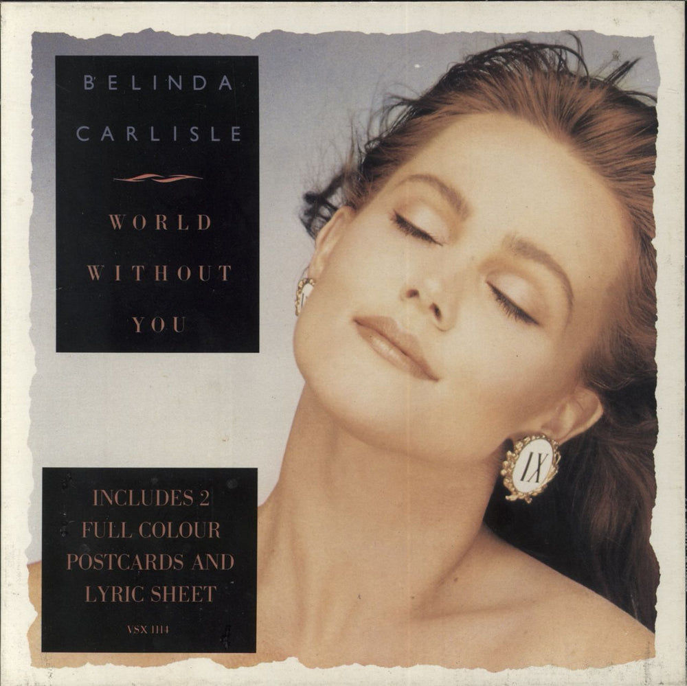 Belinda Carlisle World Without You UK 7" single box set VSX1114