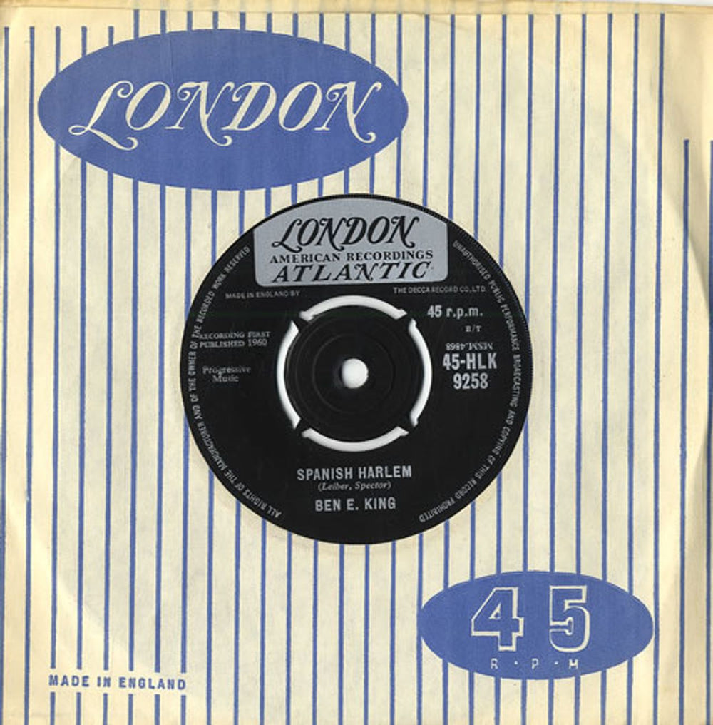 Ben E. King Spanish Harlem - 1st UK 7" vinyl single (7 inch record / 45) 45-HLK9258