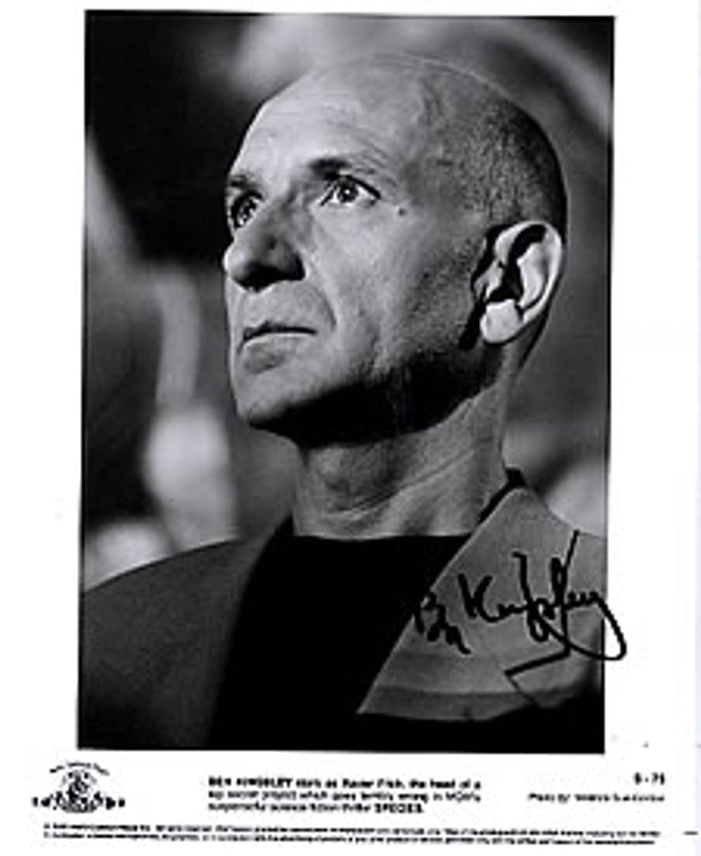 Ben Kingsley Species - Autographed UK Promo photograph S-75