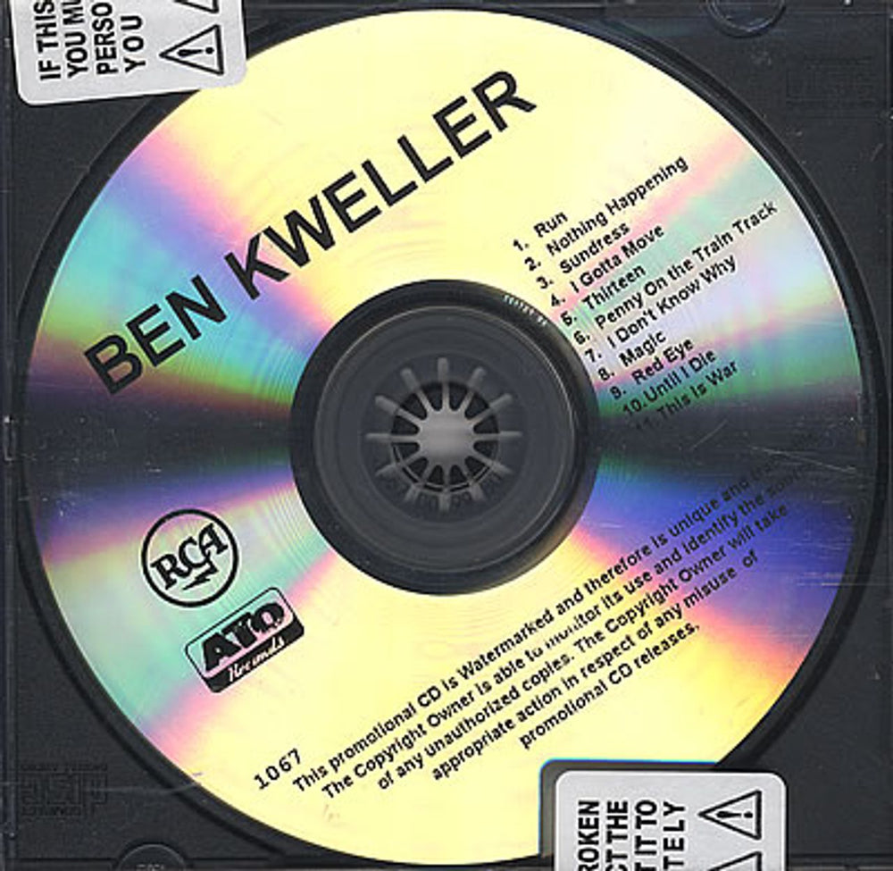 Ben Kweller Ben Kweller US Promo CD album (CDLP) CD-R ACETATE