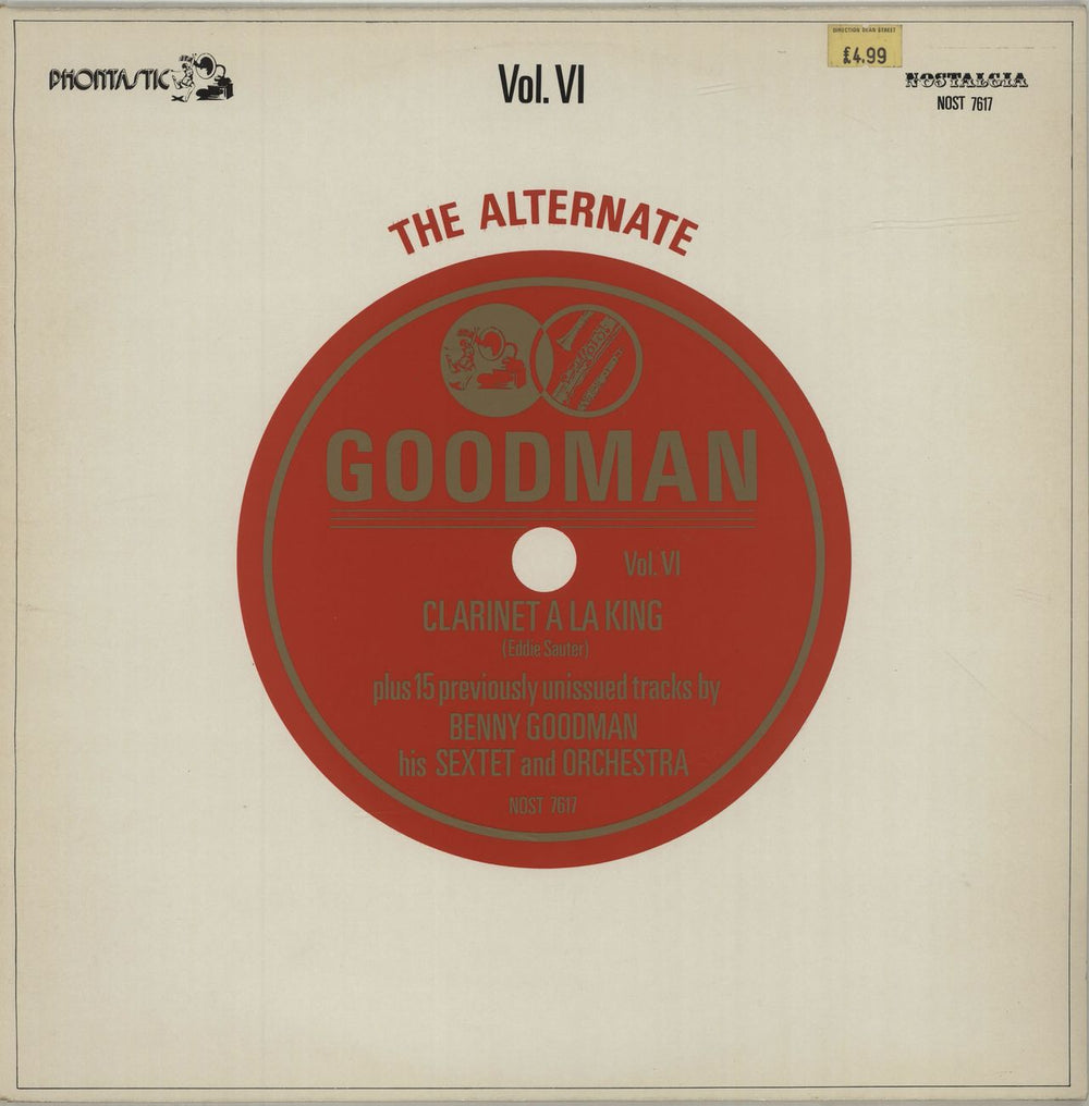 Benny Goodman The Alternate Goodman Vol. VI Swedish vinyl LP album (LP record) NOST7617